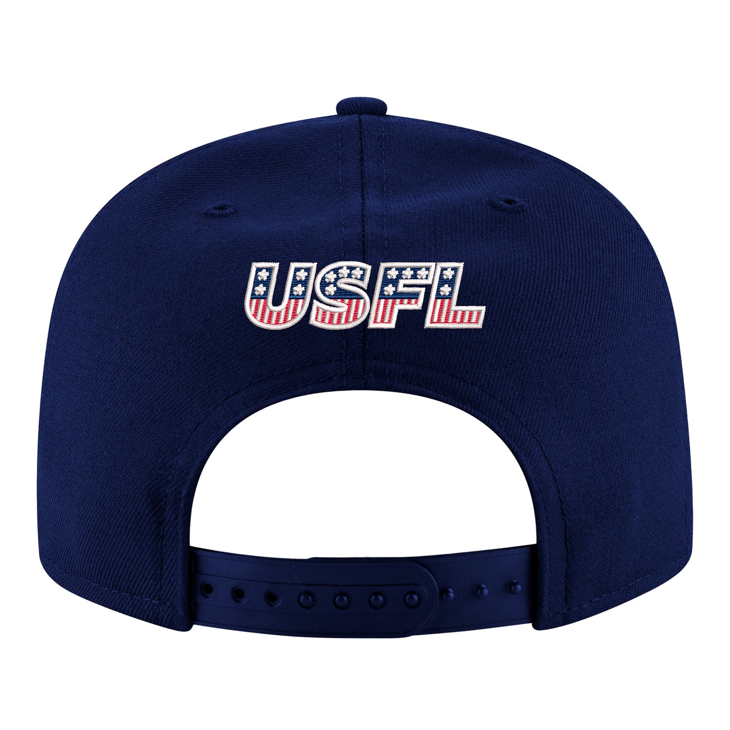 New Era Memphis Showboats Low Profile 9FIFTY Snapback Hat In Blue - Back View