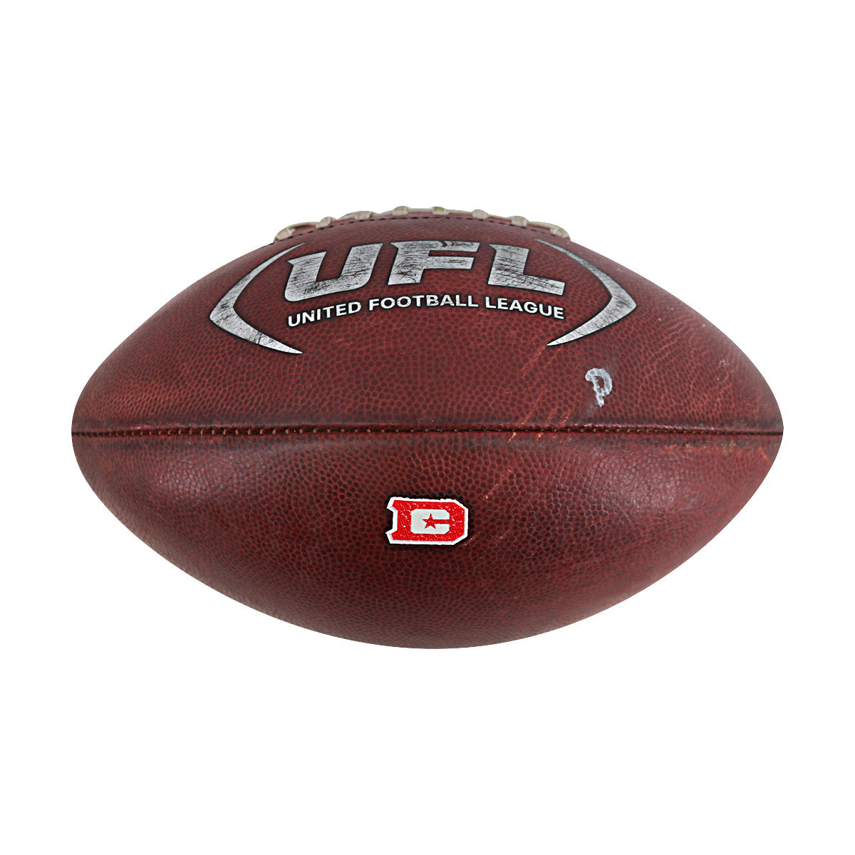 UFL Birmingham Stallions at DC Defenders March 30 2025 Season Opening Game Kickoff Ball In Brown - Front View
