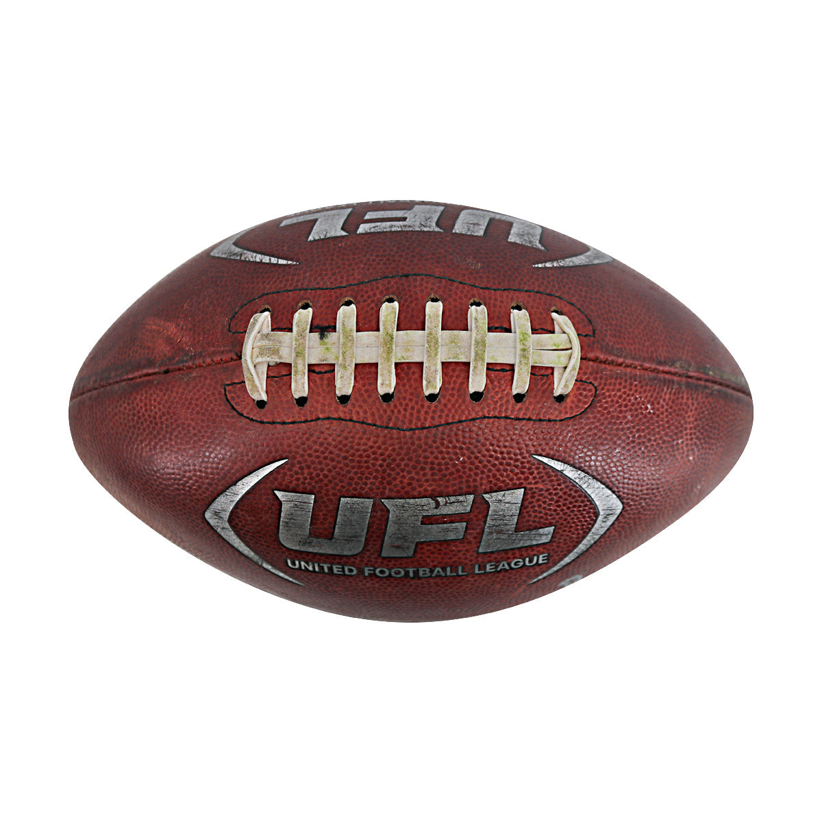 UFL Birmingham Stallions at DC Defenders March 30 2025 Season Opening Game Kickoff Ball In Brown - Top View