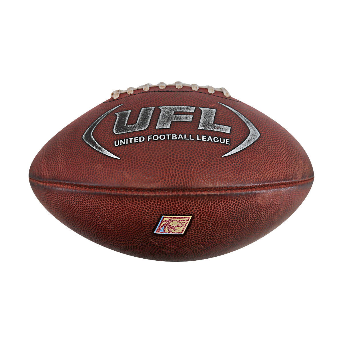 UFL Michigan Panthers at Memphis Showboats March 30 2025 Season Opening Game Kickoff Ball In Brown - Front View
