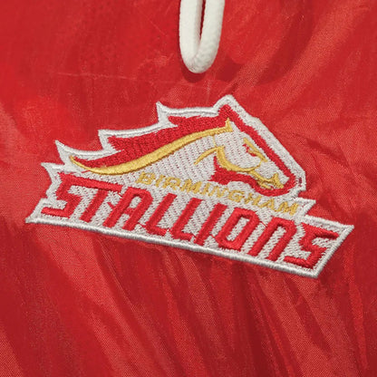 Official League Birmingham Stallions Full Zip Windbreaker Jacket In Red - Logo