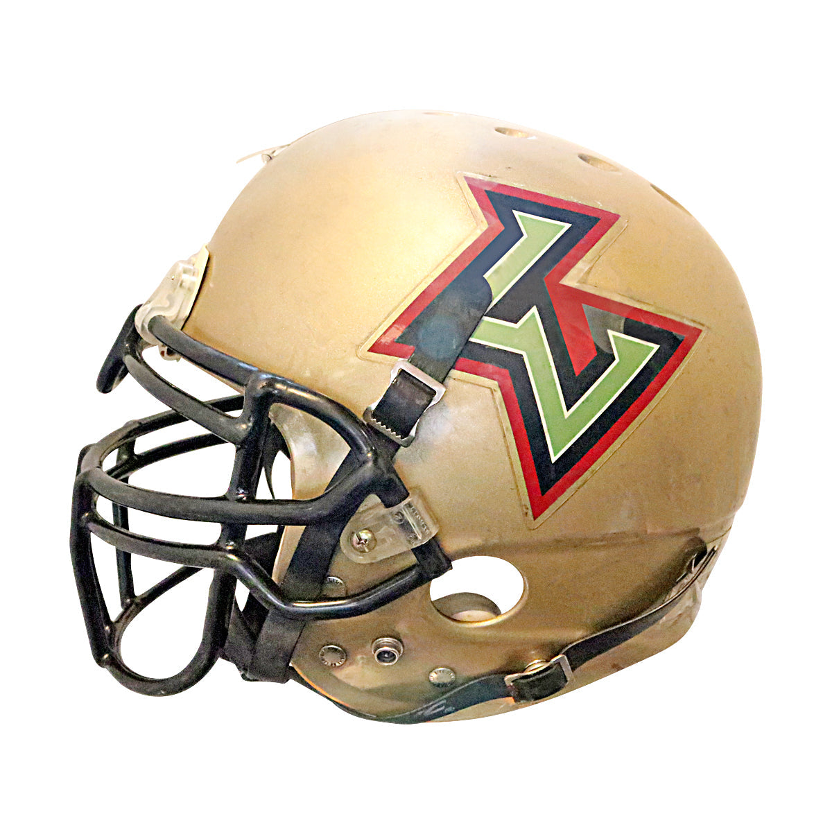 Chris Bayne Las Vegas Outlaws 2001 XFL Game Used Helmet