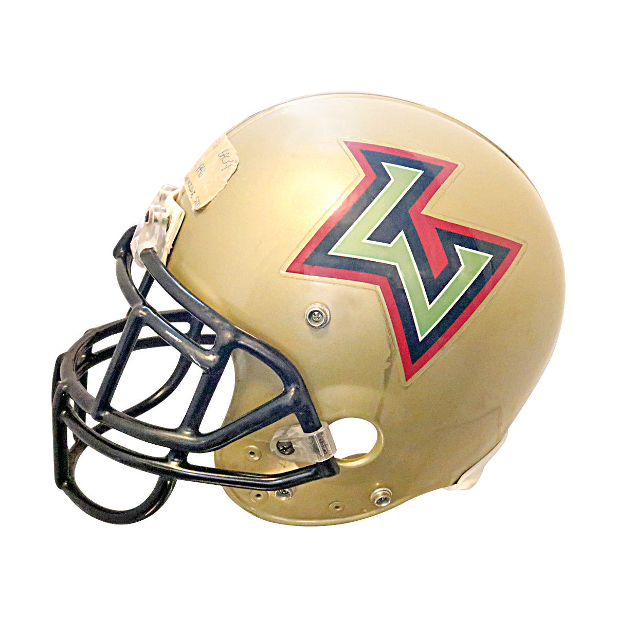 Jason Kaiser Las Vegas Outlaws 2001 XFL Game Used Helmet