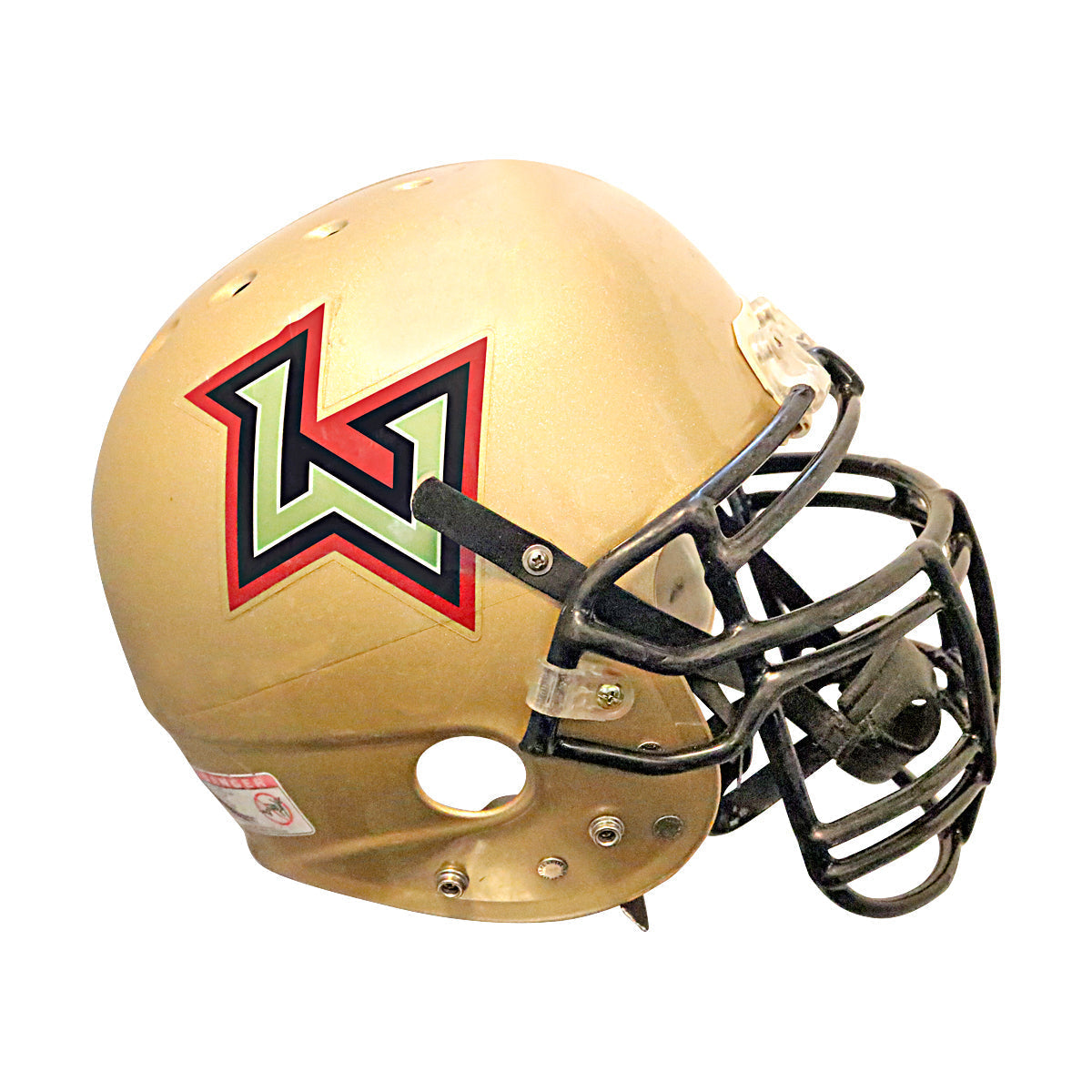 Tony Berti Las Vegas Outlaws 2001 XFL Game Used Helmet