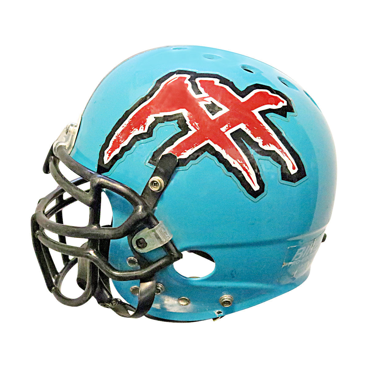 M. Thomas Memphis Maniax 2001 XFL Game Used Helmet