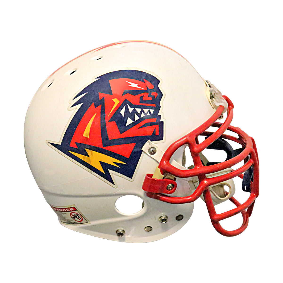Mark Campbell Orlando Rage 2001 XFL Game Used Helmet