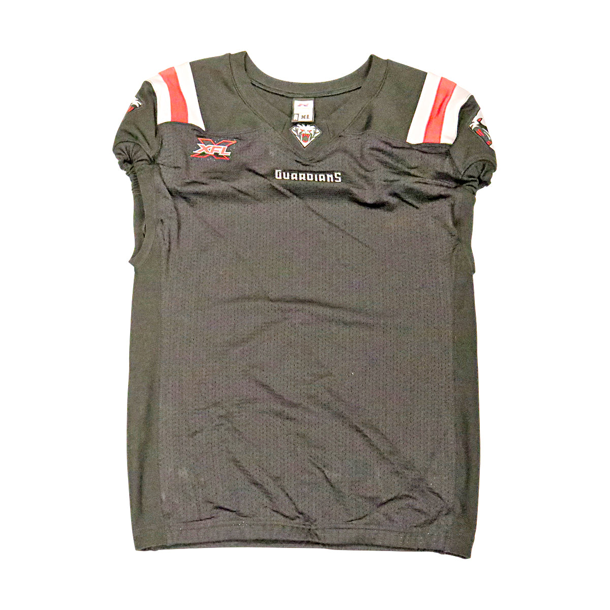 New York Guardians 2020 XFL Season Issued Blank Black Jersey - Size XL In Black - Front View