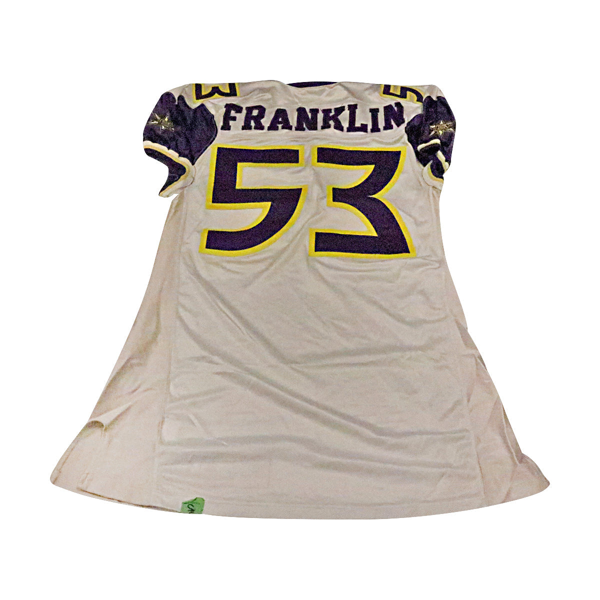 Keith Franklin Birmingham Thunderbolts 2001 Game Used Away Jersey Size 52 +2 Linemen Cut