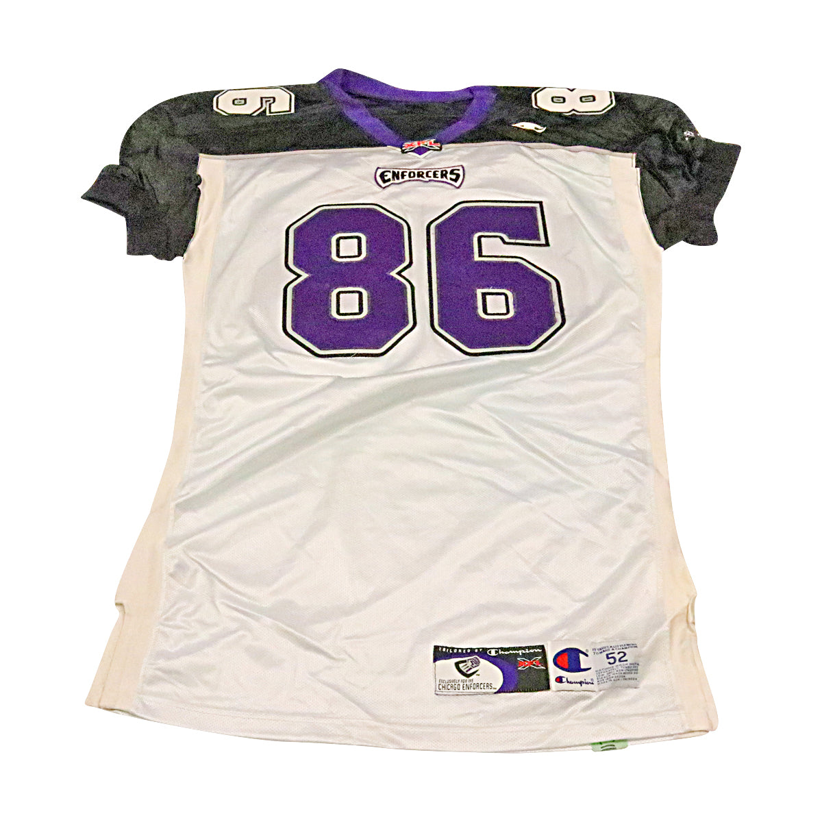 Tyji Armstrong Chicago Enforcers 2001 Game Used Away Jersey Size 52 +2