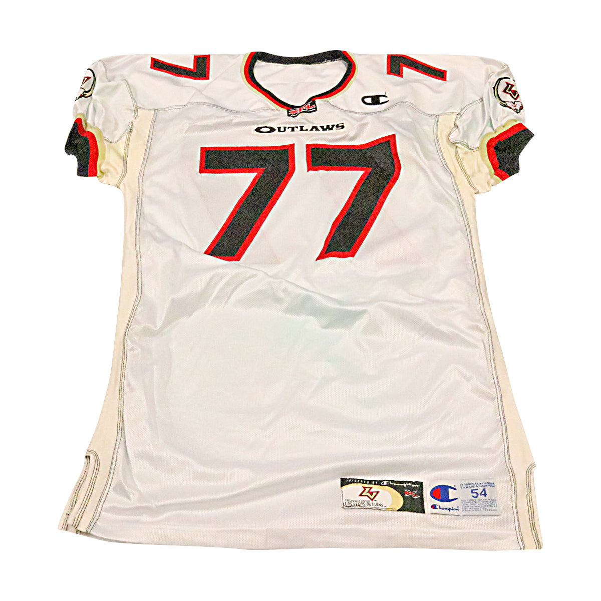 Isaac Davis Las Vegas Outlaws 2001 Game Used Away Jersey Size 54 +2