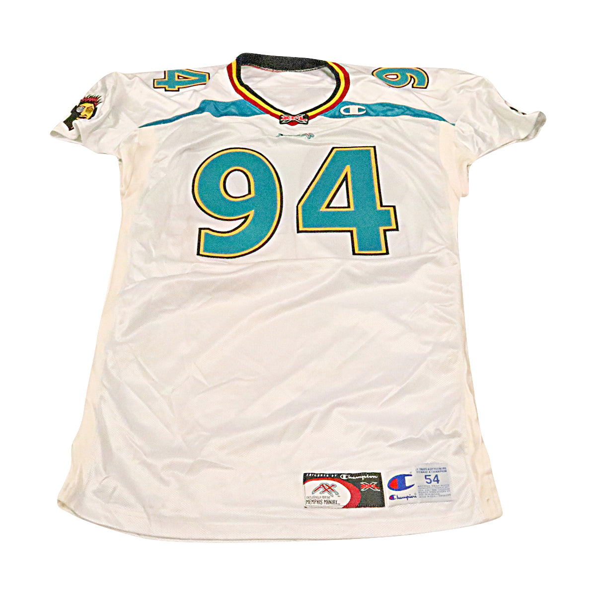 Patrick Sapp Memphis Maniax 2001 Game Used Away Jersey Size 54 +2