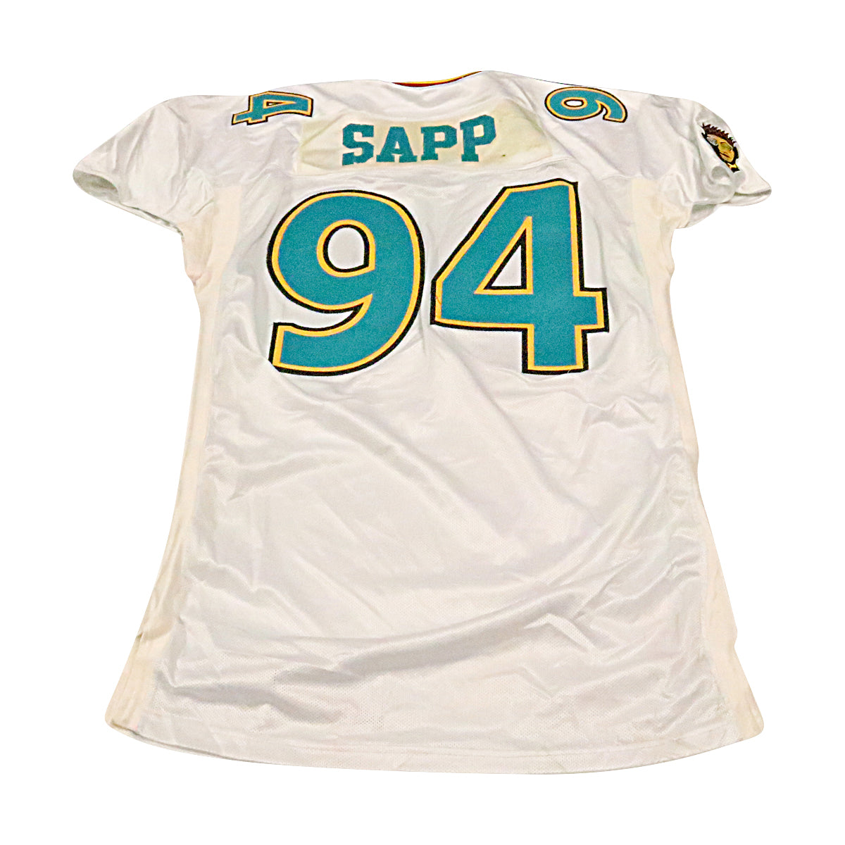 Patrick Sapp Memphis Maniax 2001 Game Used Away Jersey Size 54 +2