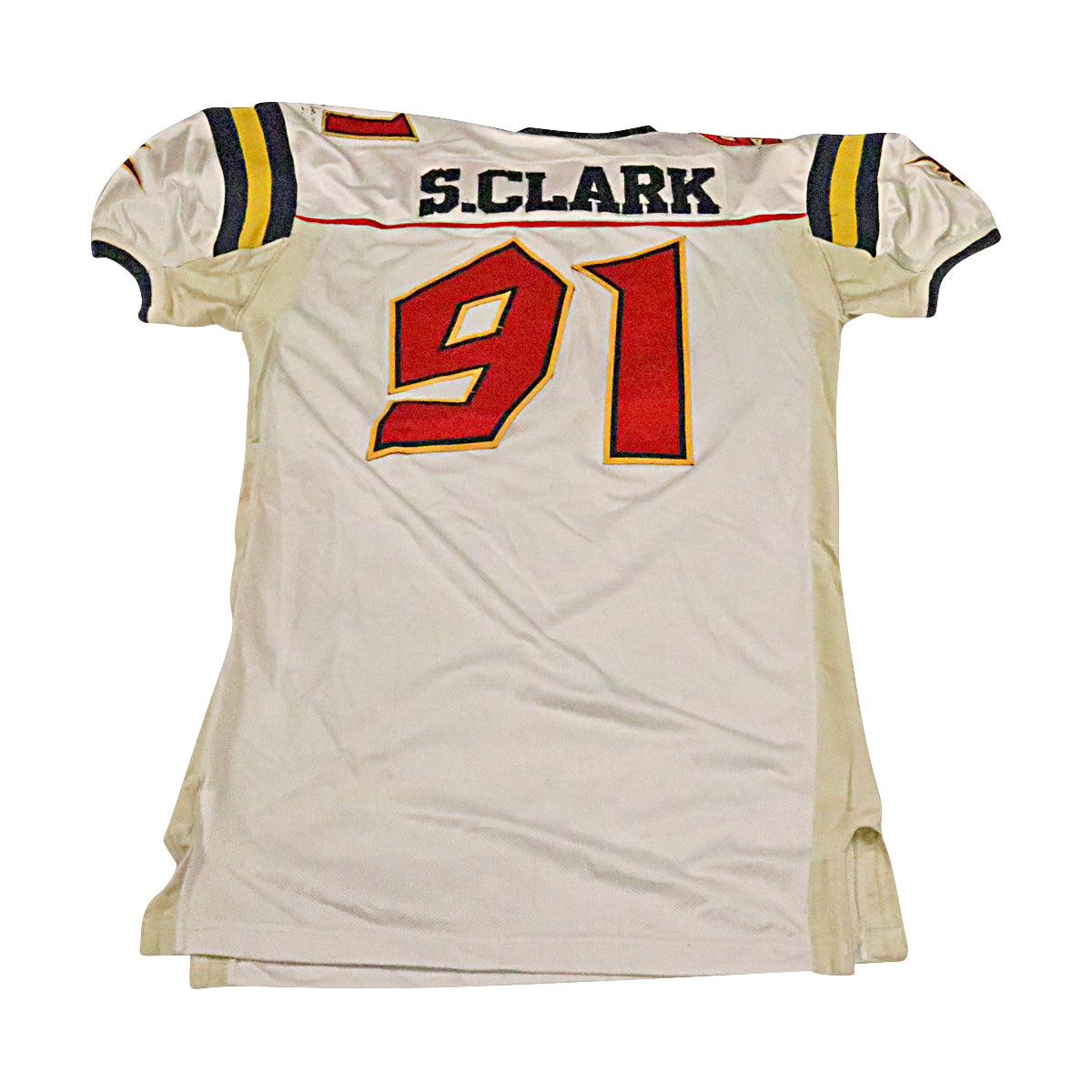Sedrick Clark Orlando Rage 2001 Game Used Away Jersey Size 50 +2