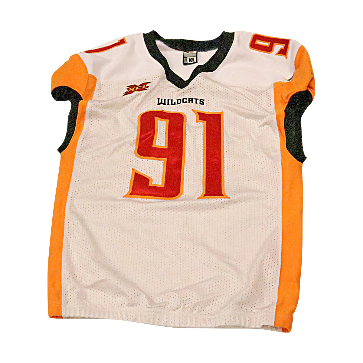 Boogie Roberts Los Angeles Wildcats 2020 Game Issued Away Jersey XL In White - Front View