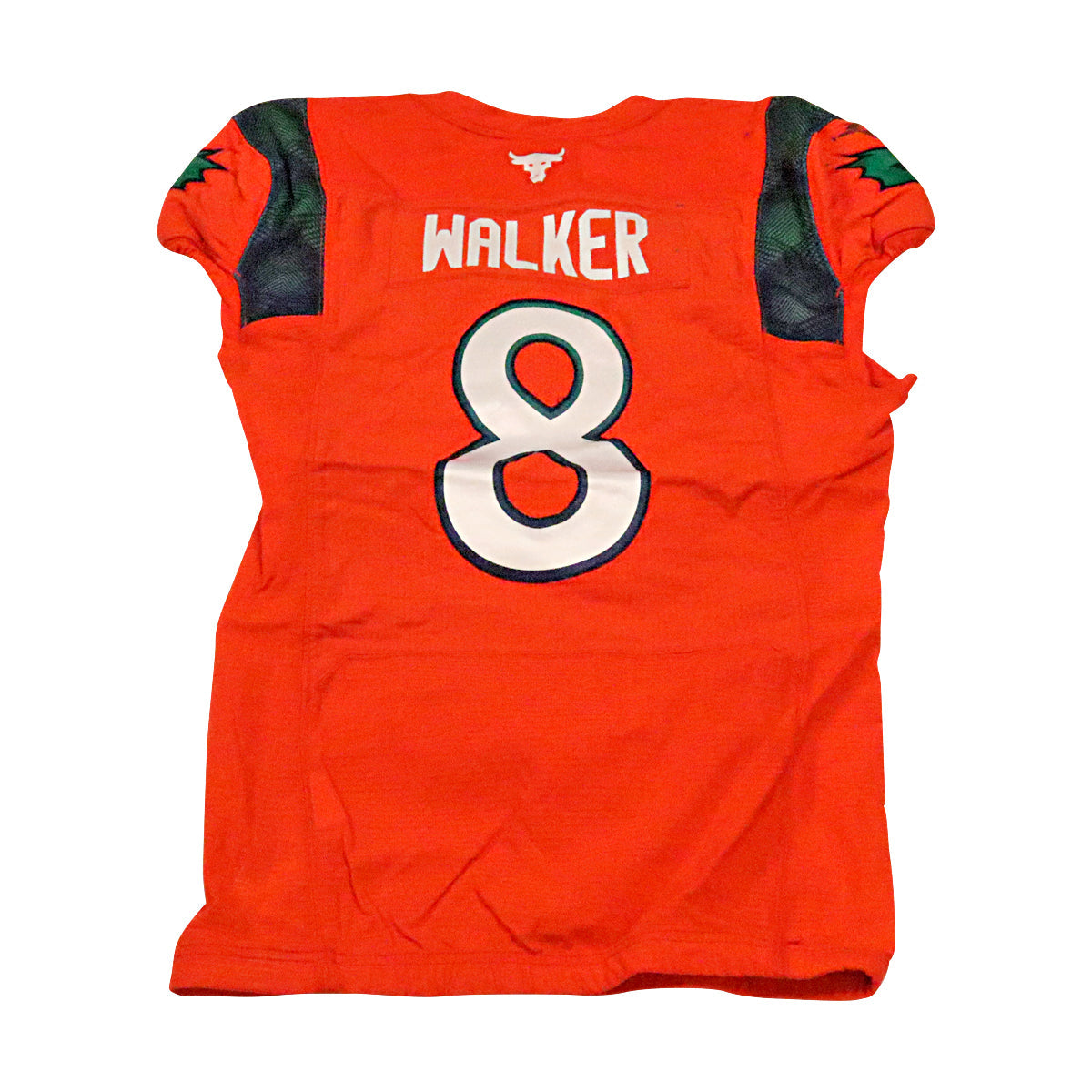 Tre Walker Seattle Sea Dragons 2023 Game Issued Home Jersey Size 44 In Orange - Back View