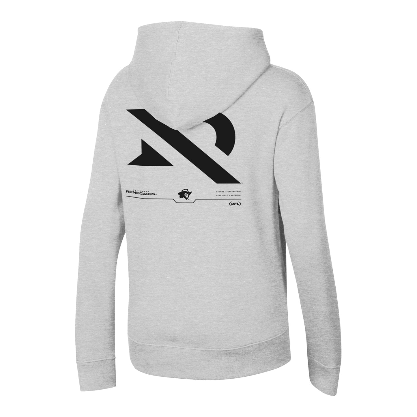 Under Armour Arlington Renegades Women's Rival Fleece Sweatshirt In Grey - Back View