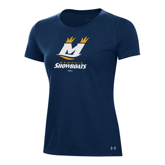 Under Armour Memphis Showboats Women's T-Shirt In Blue - Front View