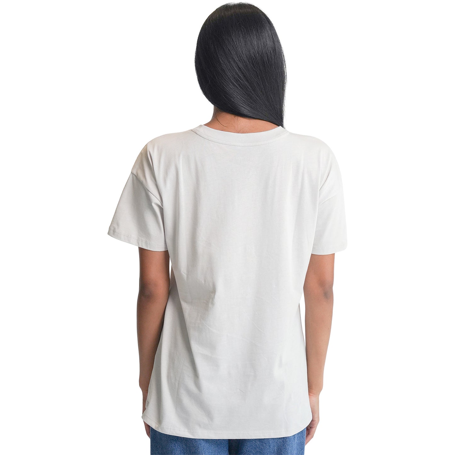 St. Louis Battlehawks Lusso Women's Oversized T-Shirt In Grey - Back View