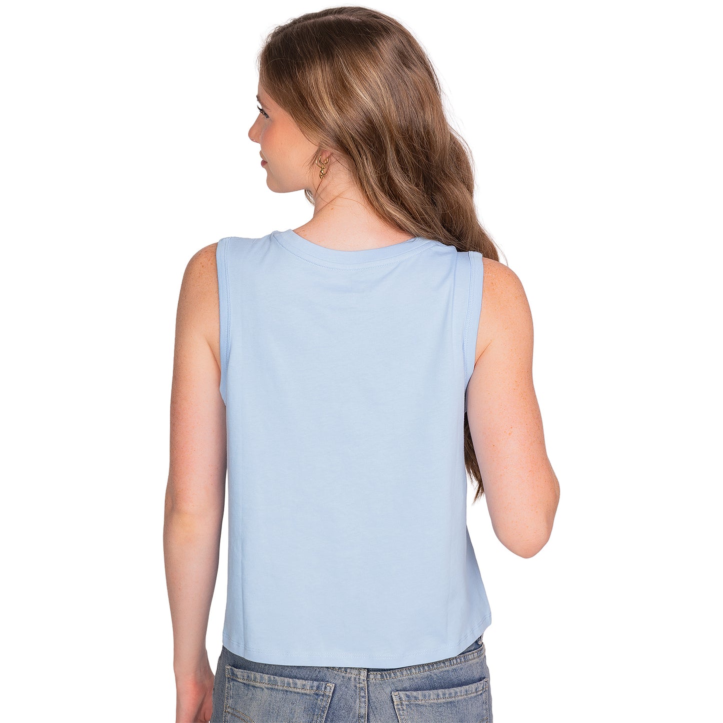 St. Louis Battlehawks Lusso Women's Oversized Tank In Blue - Back View