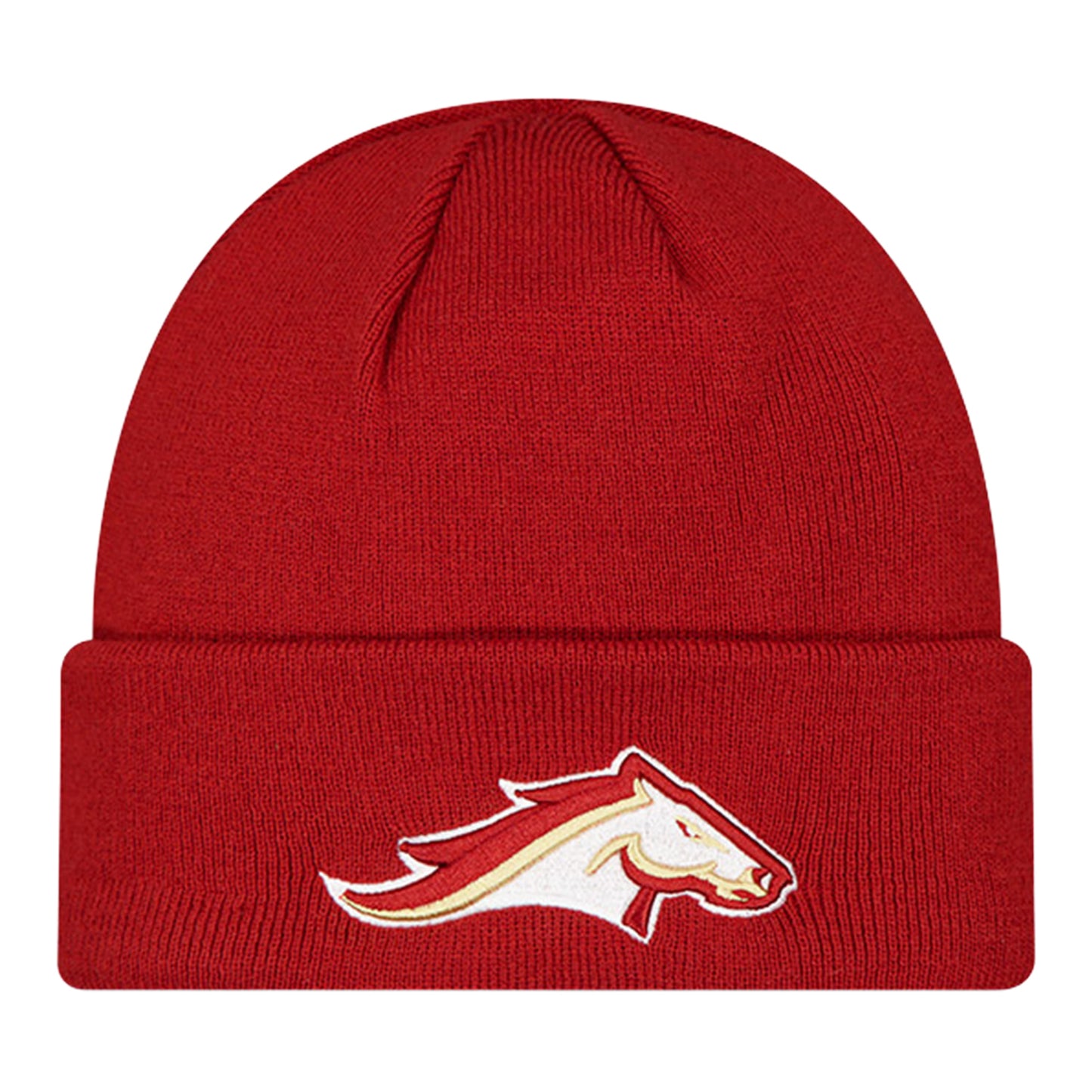 Birmingham Stallions New Era Sideline Knit Hat - Red - Front View
