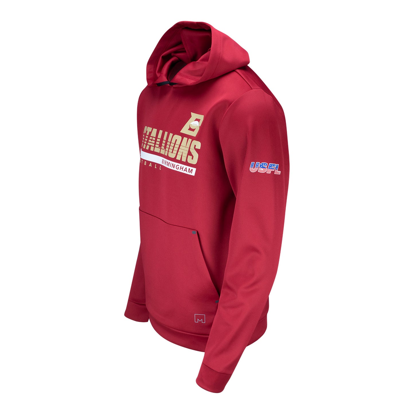 MSX by Michael Strahan Birmingham Stallions Hoodie In Red - Side View