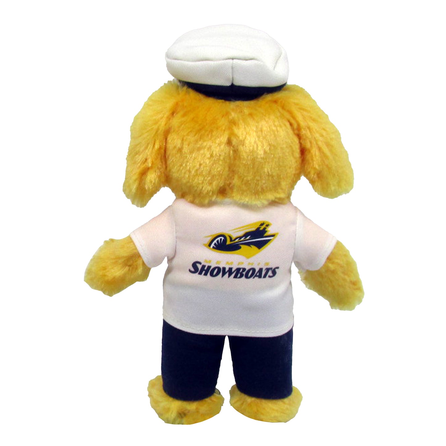 Memphis Showboats 8" Skipper Mascot Plush In White - Back View