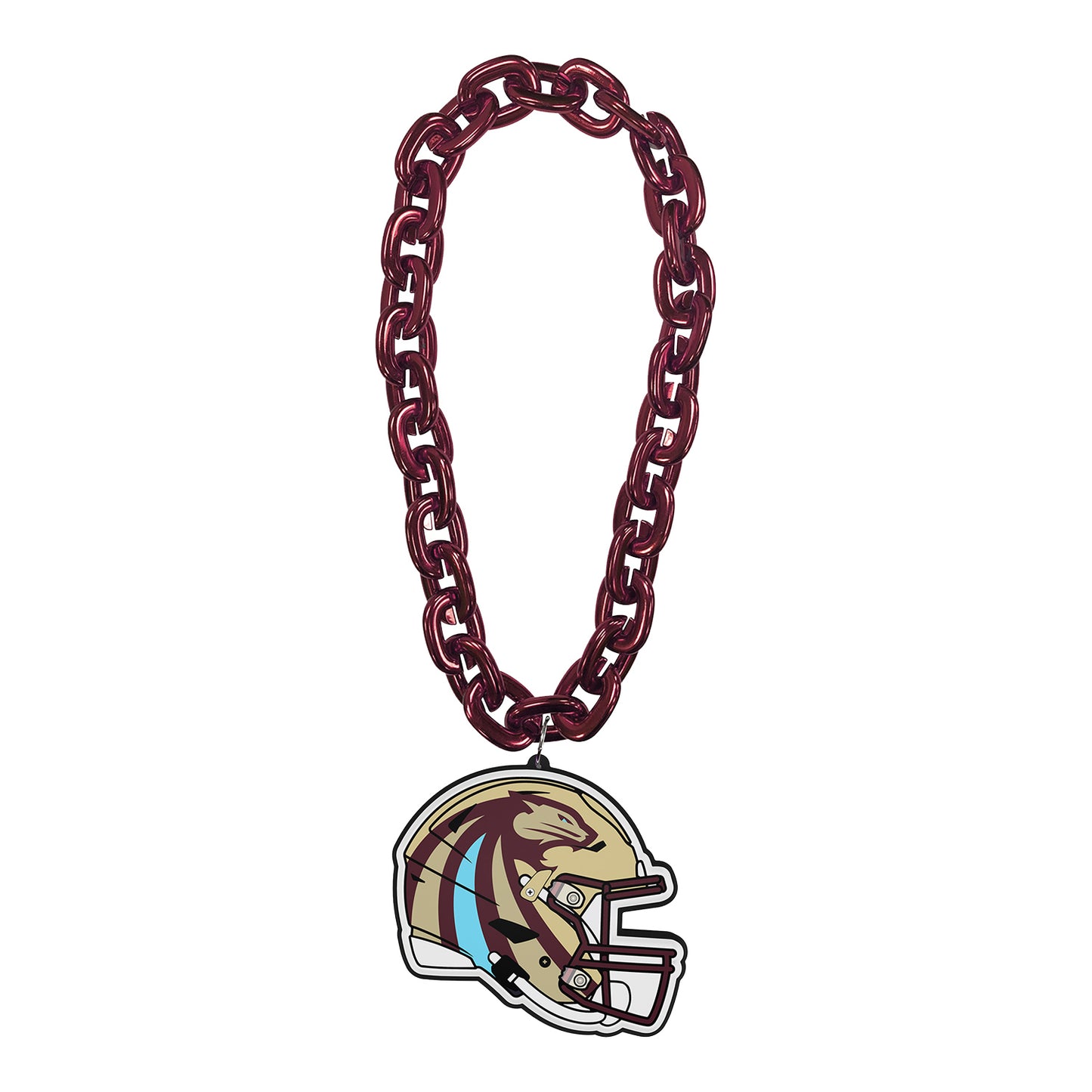 Michigan Panthers 3D Helmet Fan Chain In Red - Front View
