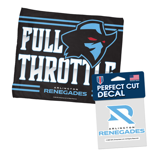 Arlington Renegades Bundle - Rally Towel & Decal Combined Front View