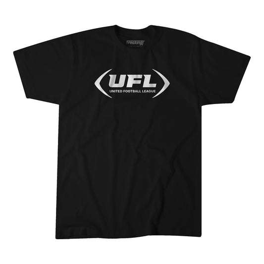 Breaking T UFL Logo T-Shirt In Black - Front View