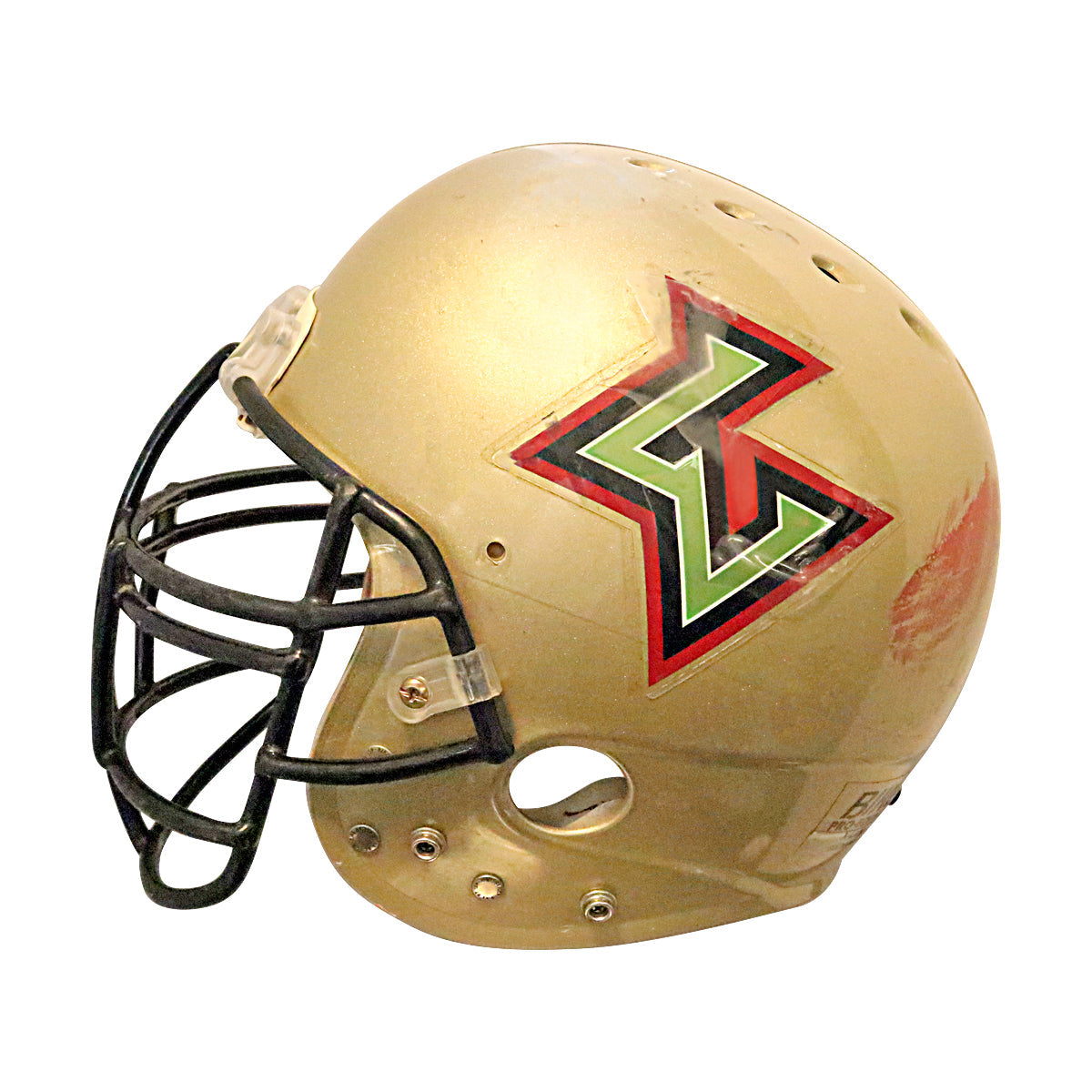 Lamont Burns Las Vegas Outlaws 2001 XFL Game Used Helmet