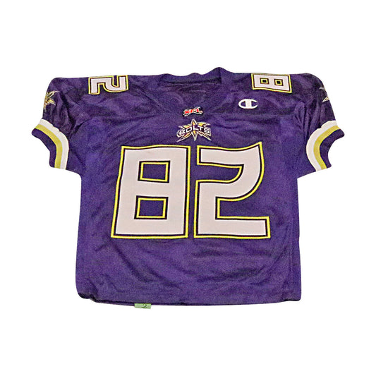 Quincy Jackson Birmingham Thunderbolts 2001 Game Used Home Jersey Size 52 Short