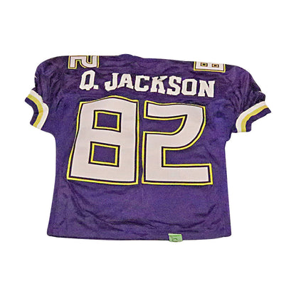 Quincy Jackson Birmingham Thunderbolts 2001 Game Used Home Jersey Size 52 Short