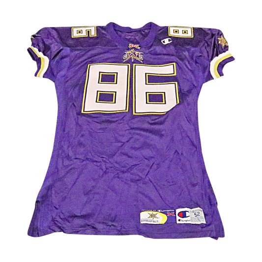 Ed Smith Birmingham Thunderbolts 2001 Game Used Home Jersey Size 52 +2