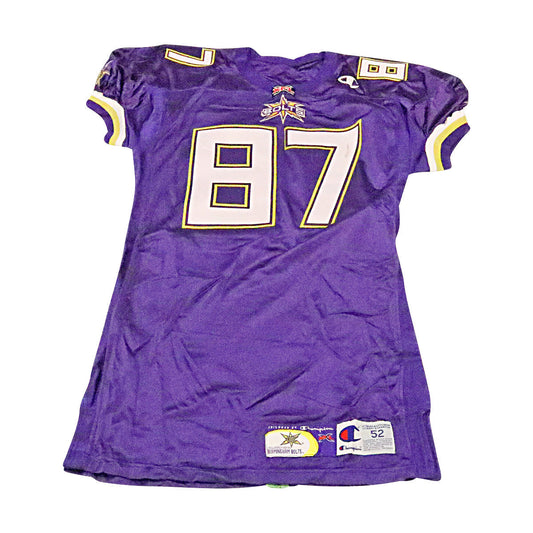 Scott Thompson Birmingham Thunderbolts 2001 Game Used Home Jersey Size 52 +2