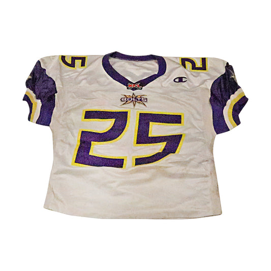 Toya Jones Birmingham Thunderbolts 2001 Game Used Away Jersey Size 50 Short