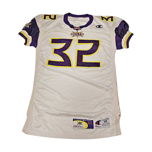 Curtis Alexander Birmingham Thunderbolts 2001 Game Used Away Jersey Size 50 +2