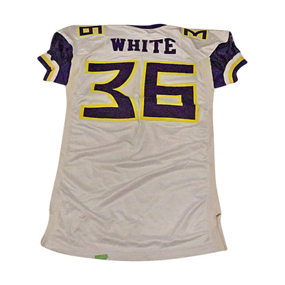 Fred White Birmingham Thunderbolts 2001 Game Used Away Jersey Size 48 +2