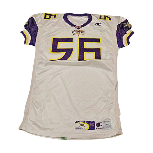 Malcolm Hamilton Birmingham Thunderbolts 2001 Game Used Away Jersey Size 52 +2