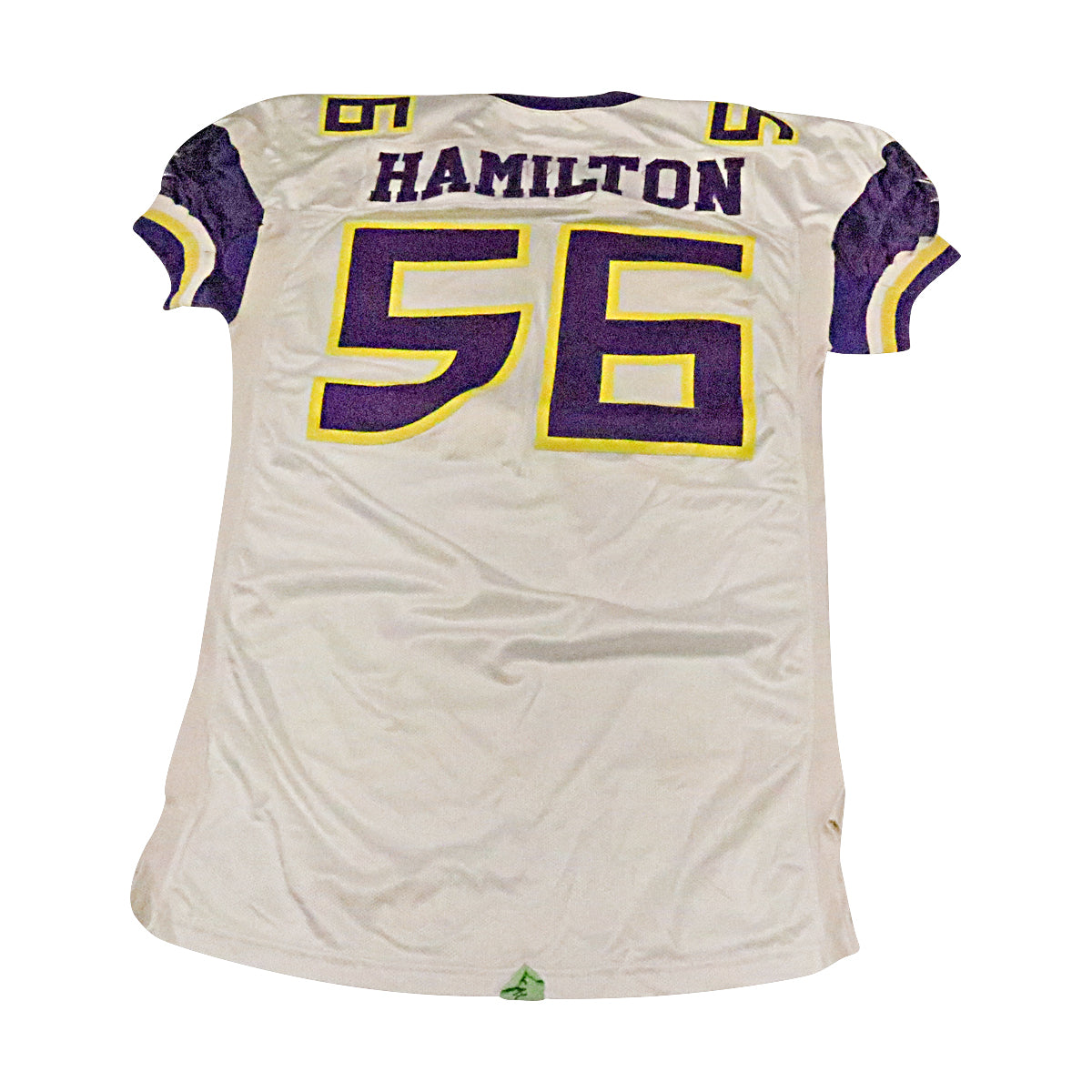 Malcolm Hamilton Birmingham Thunderbolts 2001 Game Used Away Jersey Size 52 +2