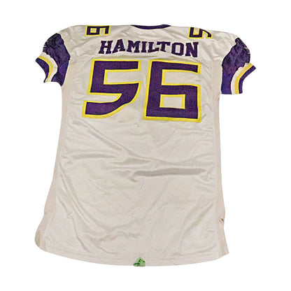 Malcolm Hamilton Birmingham Thunderbolts 2001 Game Used Away Jersey Size 52 +2
