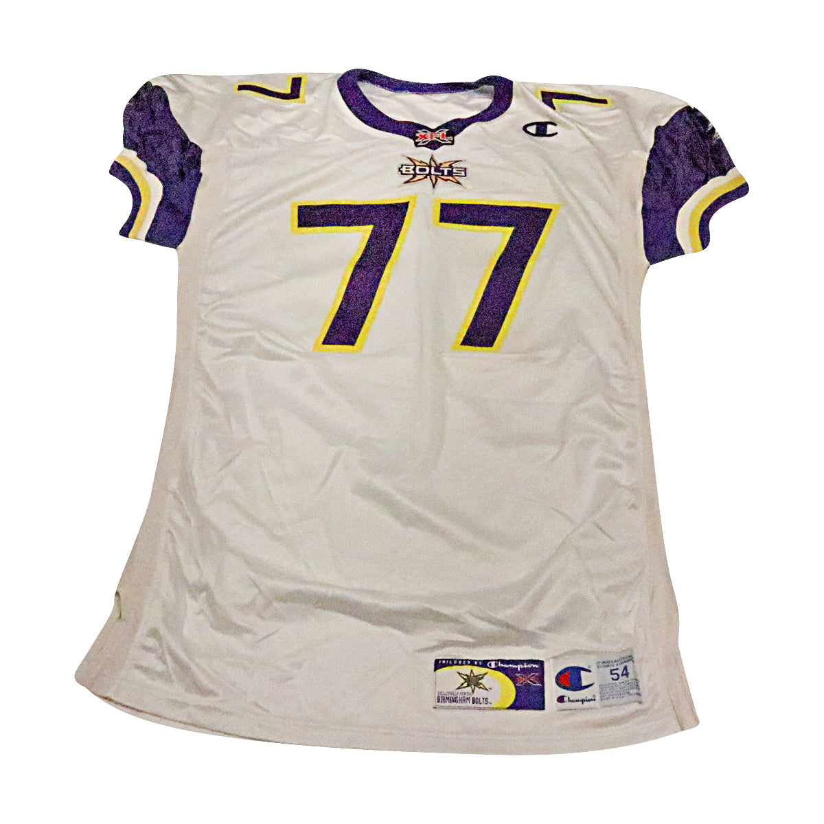 Mike Edwards Birmingham Thunderbolts 2001 Game Used Away Jersey Size 54+2