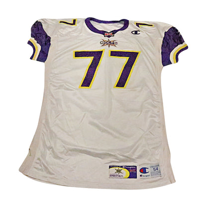 Mike Edwards Birmingham Thunderbolts 2001 Game Used Away Jersey Size 54+2