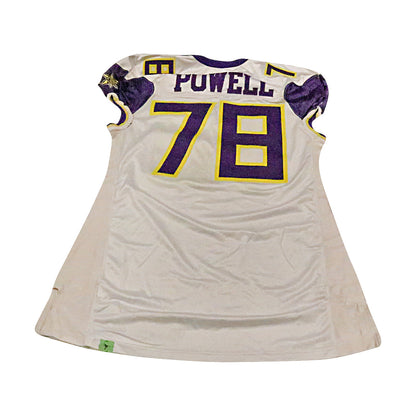 Ozell Powell Birmingham Thunderbolts 2001 Game Used Away Jersey Size 56 +2 Linemen Cut