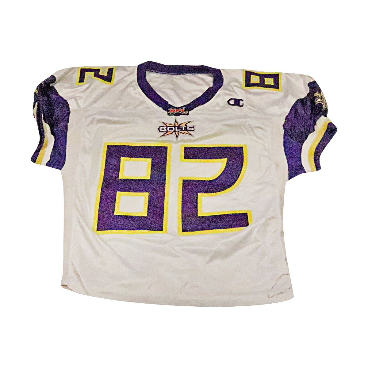 Quincy Jackson Birmingham Thunderbolts 2001 Game Used Away Jersey Size 50 Short