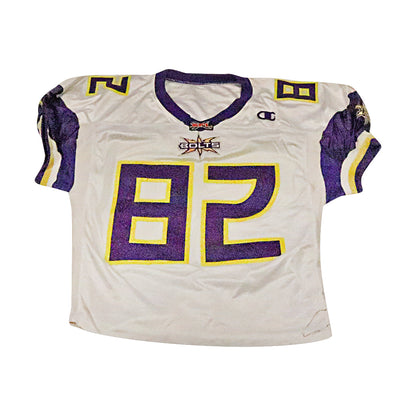 Quincy Jackson Birmingham Thunderbolts 2001 Game Used Away Jersey Size 50 Short