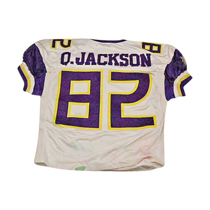 Quincy Jackson Birmingham Thunderbolts 2001 Game Used Away Jersey Size 50 Short
