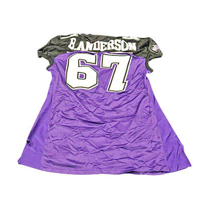 Bennie Anderson Chicago Enforcers 2001 Game Used Home Jersey Size 58 +2 Linemen Cut