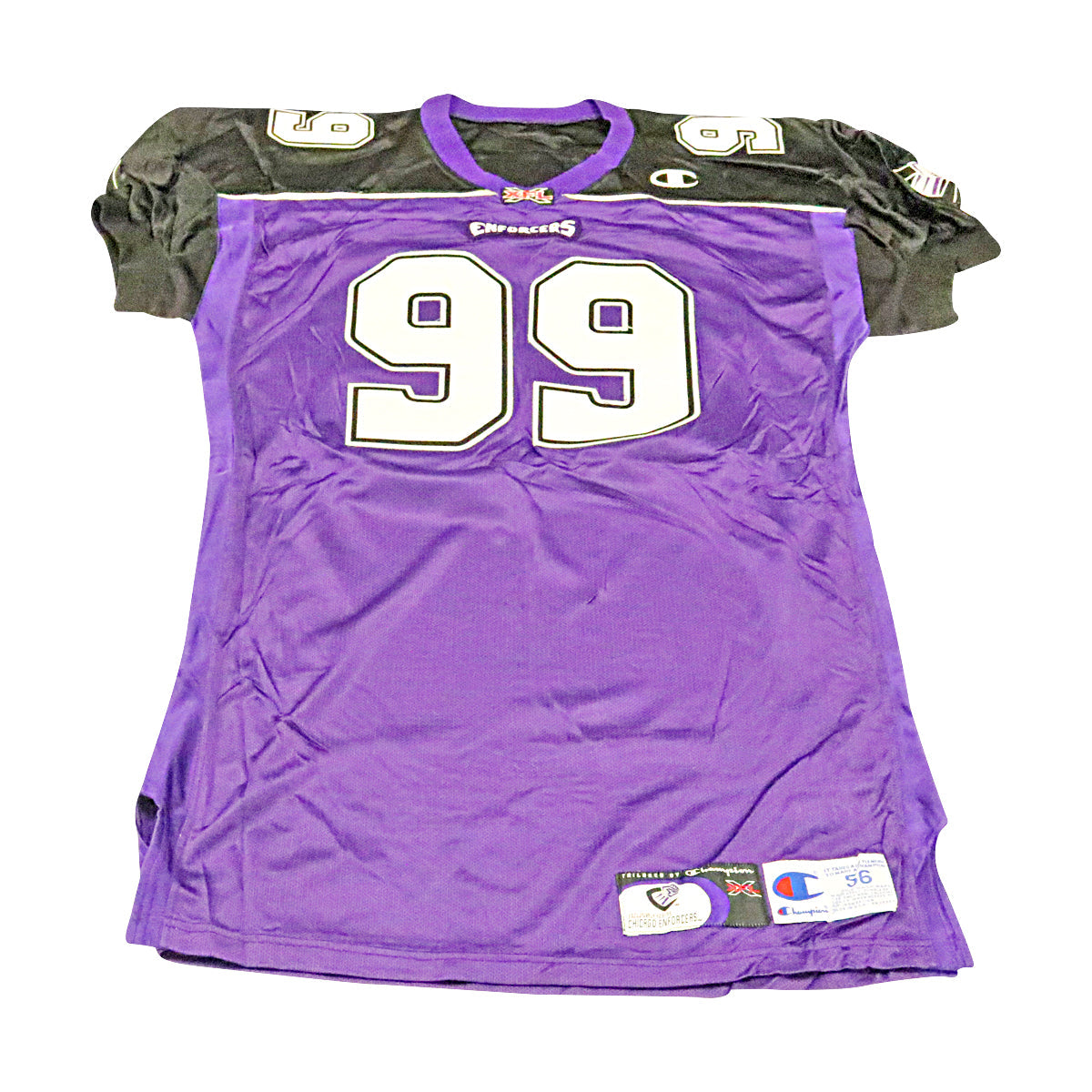 Larry Fitzpatrick Chicago Enforcers 2001 Game Used Home Jersey Size 56 +2