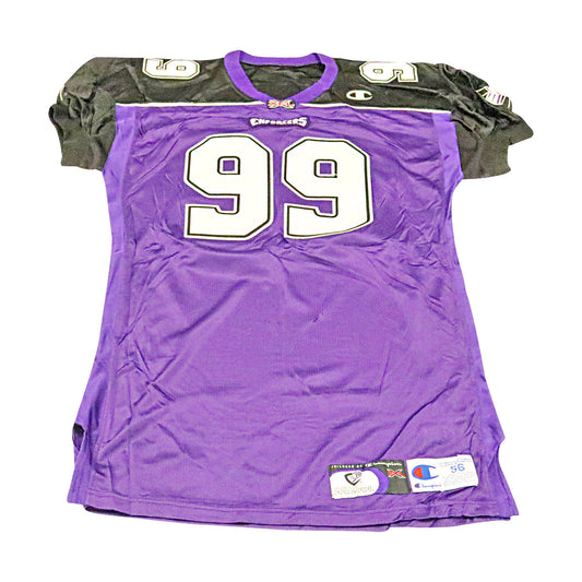 Larry Fitzpatrick Chicago Enforcers 2001 Game Used Home Jersey Size 56 +2