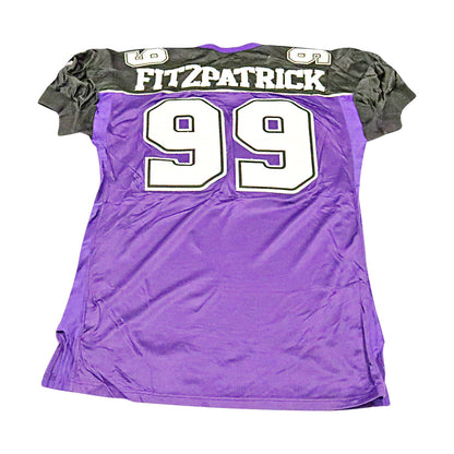 Larry Fitzpatrick Chicago Enforcers 2001 Game Used Home Jersey Size 56 +2
